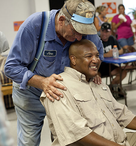 two men veterans bond