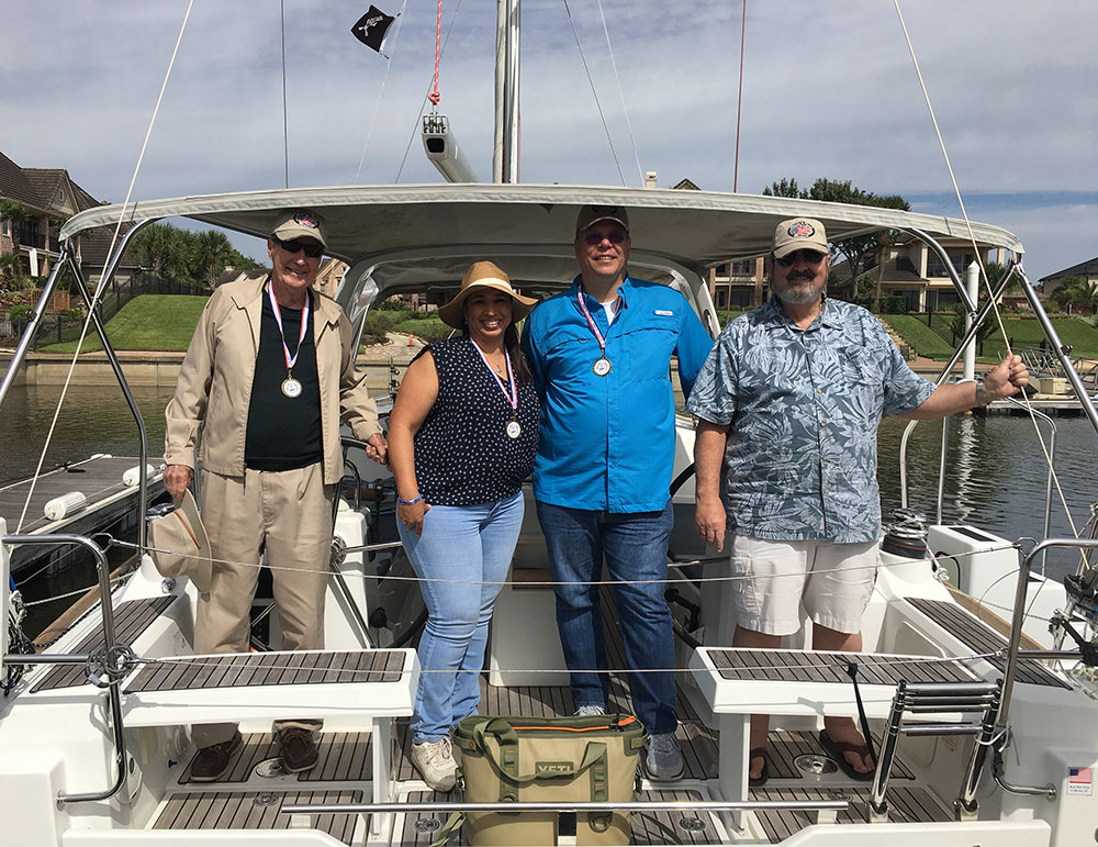 participants on a serene boat trip