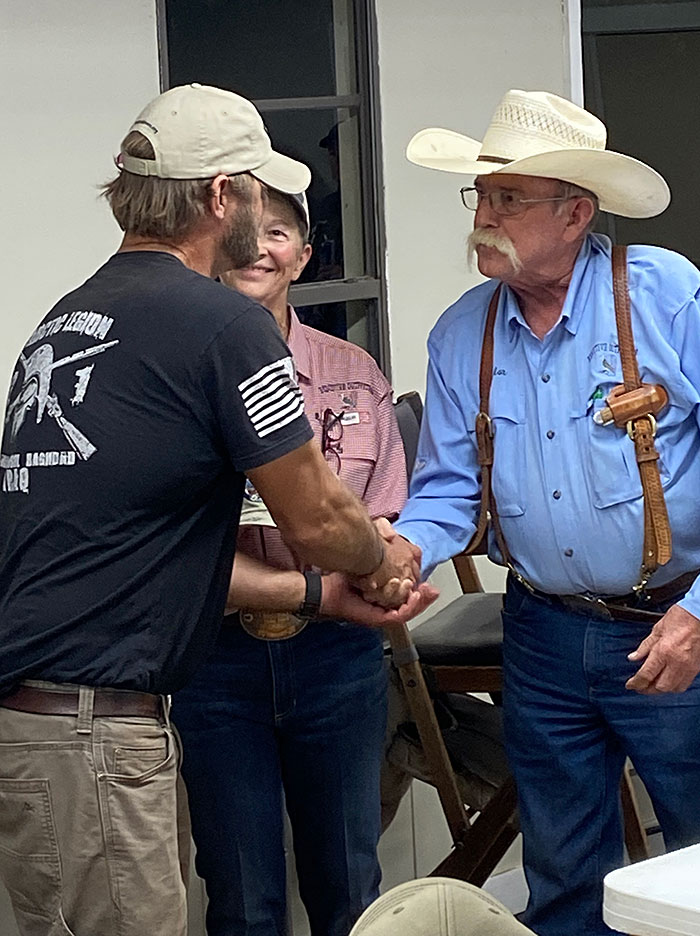 friendly people shaking hands